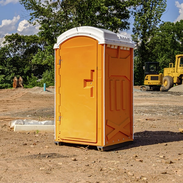 how often are the porta potties cleaned and serviced during a rental period in Lawrence County